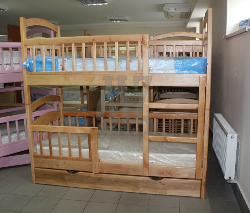 Прайс-3 Двухъярусная кровать Карина-Люкс Трио (дополнительное выкатное спальное место)